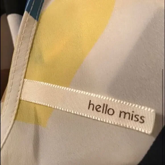 Hello Miss Chevron Print Shift Dress Sz S - Picture 4 of 6